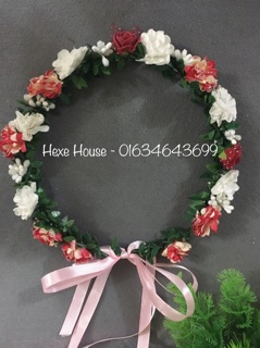 Vòng hoa đội đầu - vải lụa