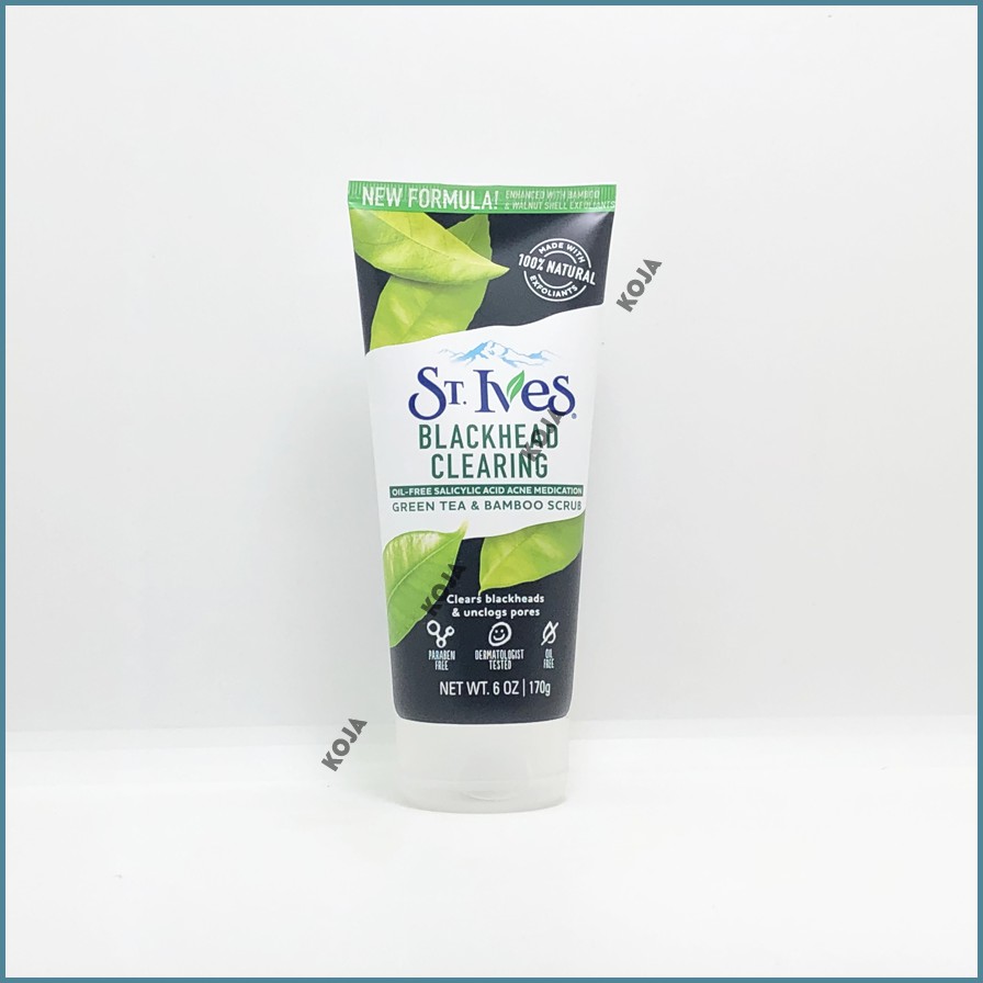 Sữa Rửa Mặt Tẩy Tế Bào Chết Chiết Xuất Trà Xanh ST.IVES BLACKHEAD CLEARING GREEN TEA SCRUB 170g