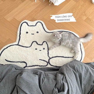 Thảm Chân Lông Cừu Êm Nhiều Hoạ Tiết Dễ Thương (shinbedding)