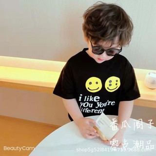 [A162] Áo phông chữ mặt cười sz 100-140