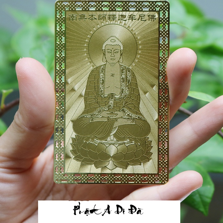 Tấm thẻ đồng phật bà cầu con bỏ túi ví hiếm muộn con cái gia đình hạnh phúc