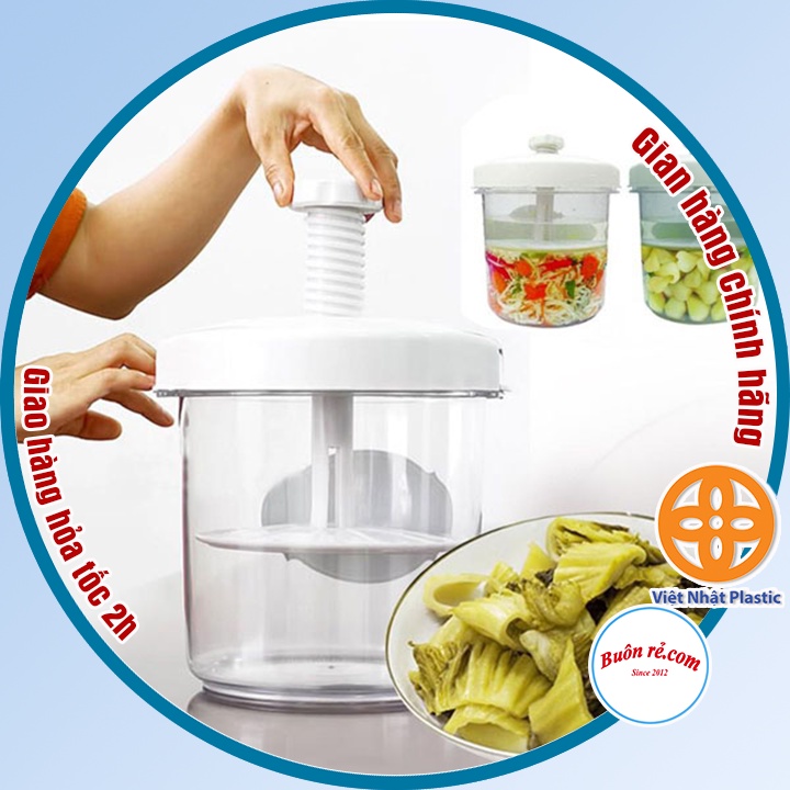 Hộp muối dưa cà Việt Nhật 2 size, Hũ muối dưa cà, hành, kim chi, măng ớt, rau củ giòn ngon (MS:6710/6711) -Buôn rẻ 01253