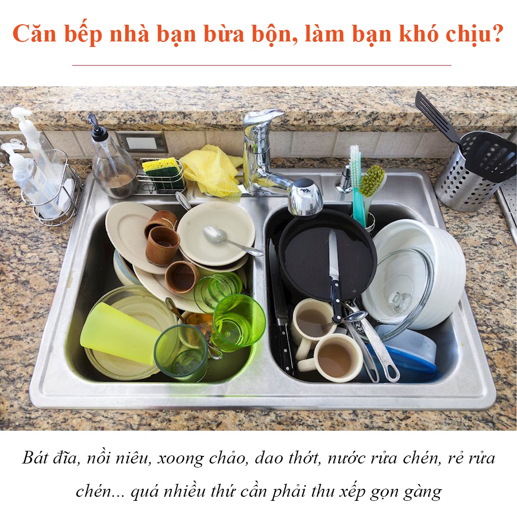 Kệ chén bát thông minh để bồn rửa - Foodcom - Made in Việt Nam - Nhiều size | BigBuy360 - bigbuy360.vn