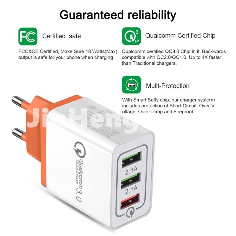 đầu phích cắm sạc nhanh chuyển đổi usb 3 cổng 3.0 cho IPmang đi du lịch
