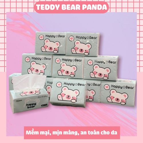 Giấy rút lụa trắng Happy Bear mềm mại