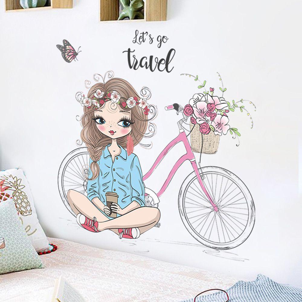 DORAW Sticker Dán Tường Họa Tiết Hoạt Hình Dễ Thương Bắt Mắt