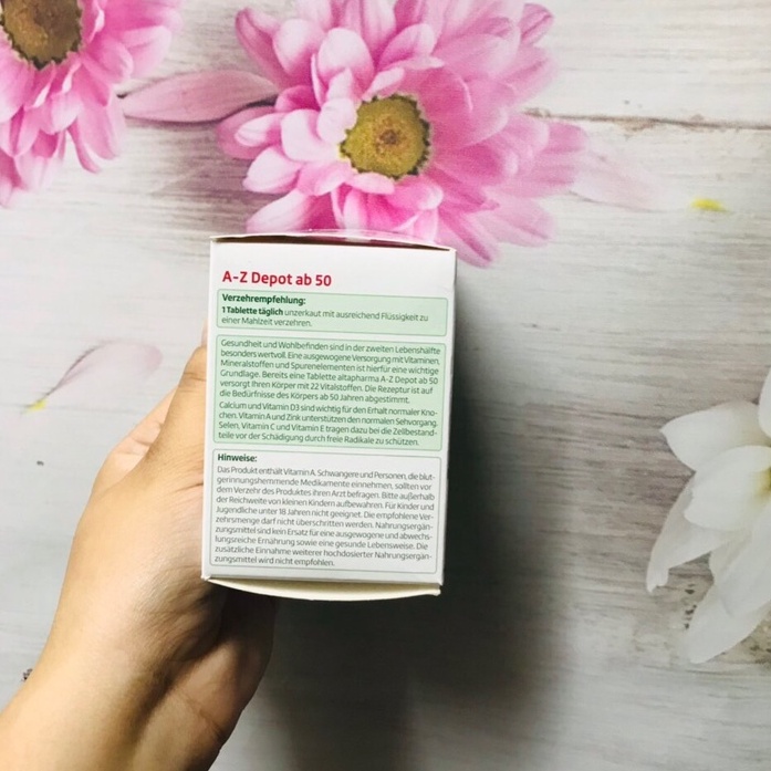 Viên uống vitamin tổng hợp cho người già Altapharma A-Z depot ab 50, 100 viên