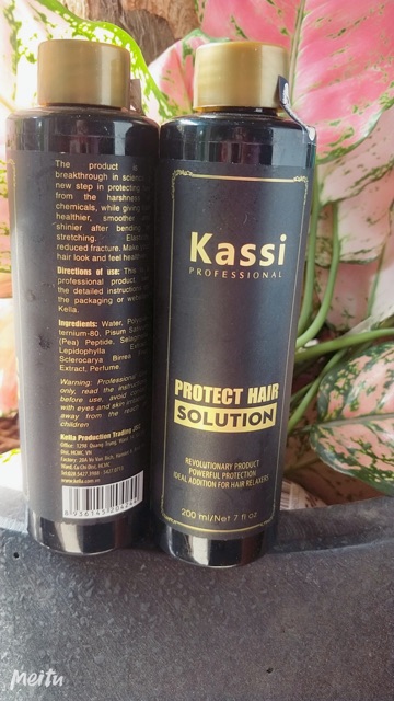 Siêu thần thánh Kassi 200ml, giải pháp đột phá cho tóc uốn và duỗi ( 200ml  chai đen nắp vàng )