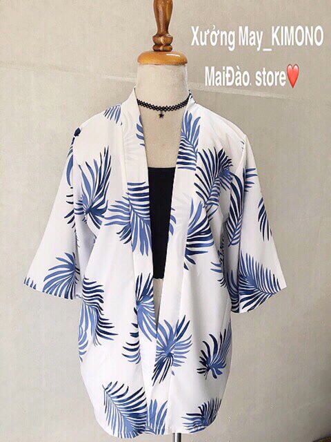 KIMONO HỌA TIẾT LÁ  XANH | BigBuy360 - bigbuy360.vn