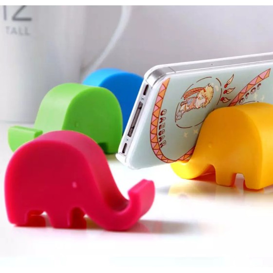 Giá Đỡ Điện Thoại Hình Con Voi - Màu Ngẫu Nhiên, để để bàn gác điện thoại hình chú voi dễ thương màu sắc tươi sáng