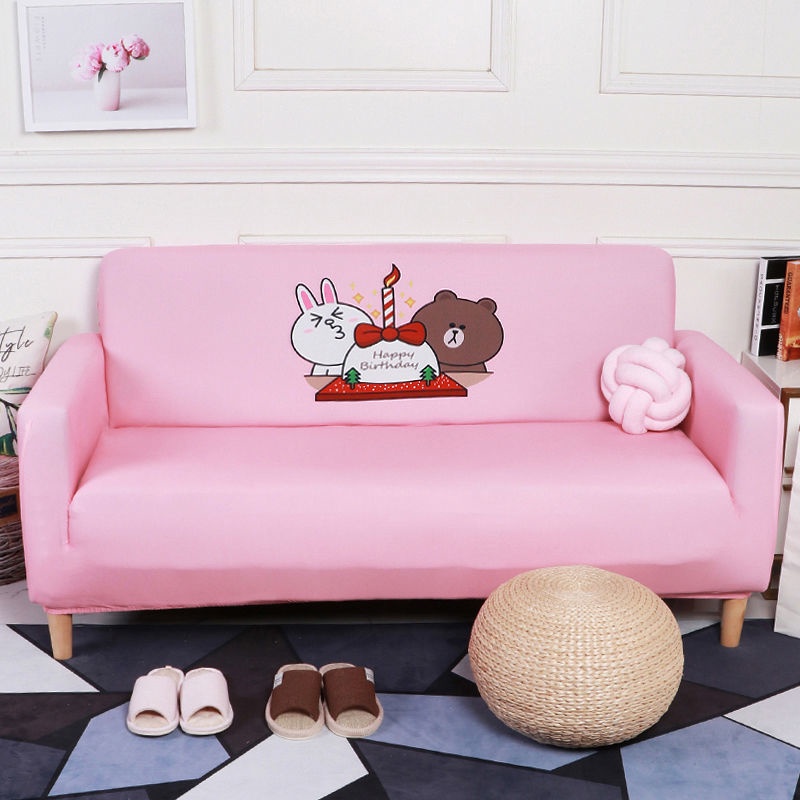 Vỏ Bọc Ghế Sofa Co Giãn Chống Bụi In Họa Tiết Hoạt Hình Thông Dụng Cho 1-4 Người