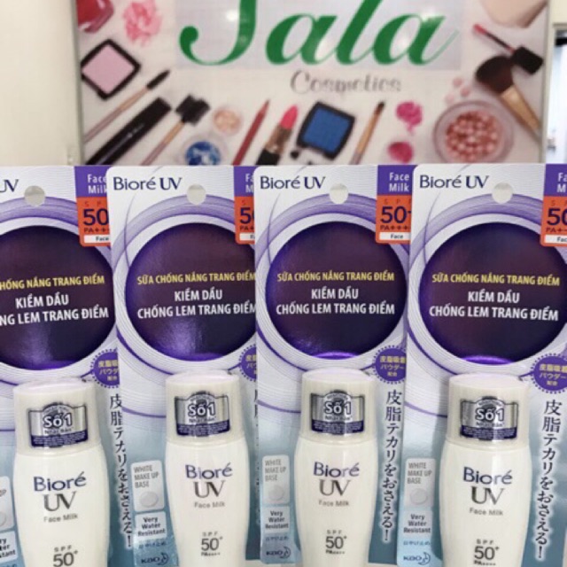 KEM CHỐNG NẮNG TRẮNG MỊN GIẢM NHỜN BIORE UV PERFECT FACE MILK SPF50 30ML