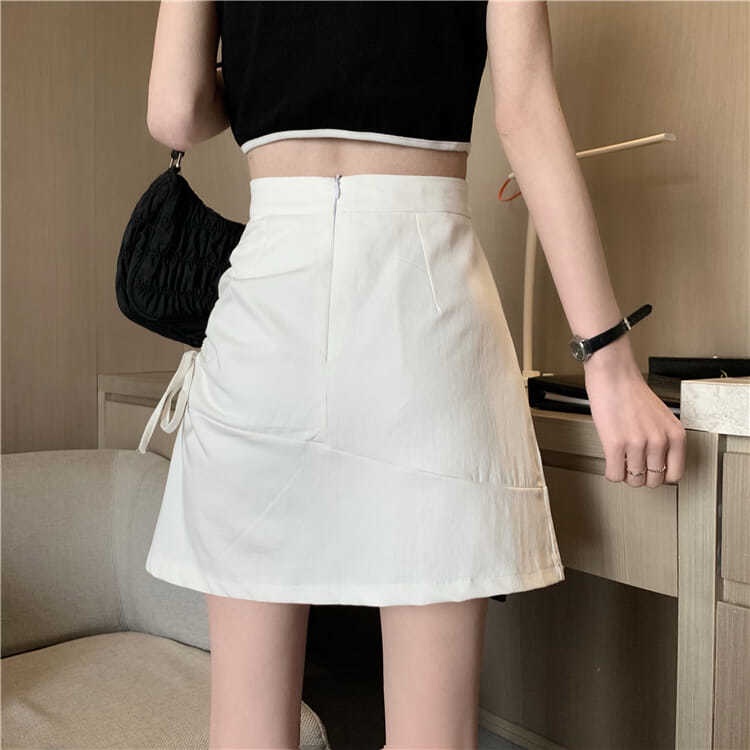 Chân Váy Chữ A Lưng Cao Dáng Ngắn Cột Dây Thời Trang Hàn Quốc Cho Nữ váy ngắn NZ-DQ-11