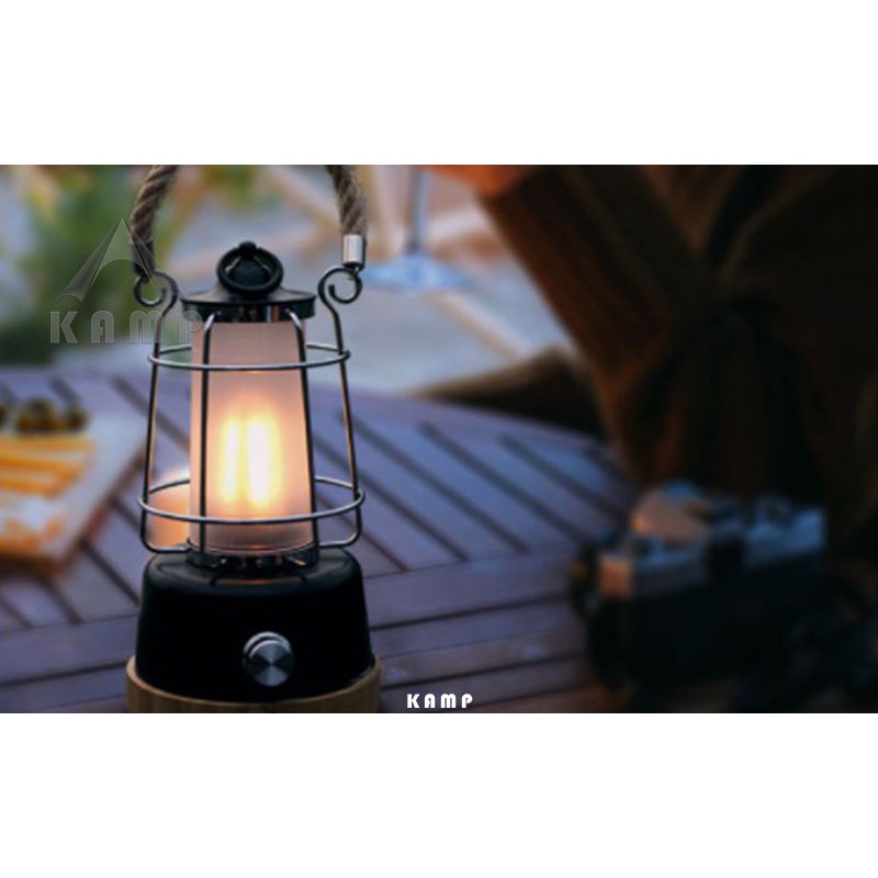 Đèn Cắm Trại, Đèn Led dã ngoại pin sạc Retro Hemp Rope Lantern Wild Land | BigBuy360 - bigbuy360.vn