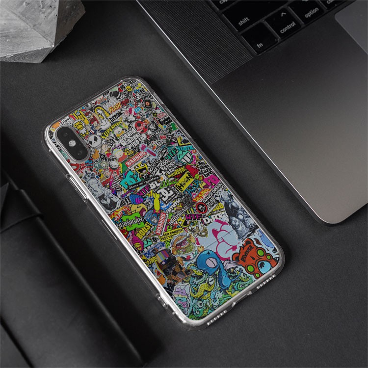 Ốp lưng bộ sưu tập Sticker hoạt hình cho Iphone 5 6 7 8 Plus 11 12 Pro Max X Xr BAPPOD00175