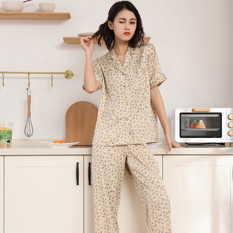 [Hàng cao cấp] Pijama lụa tay ngắn quần dài nhiều mẫu - lụa mịn thoáng mát - hàng có size - Lullaby Homewear