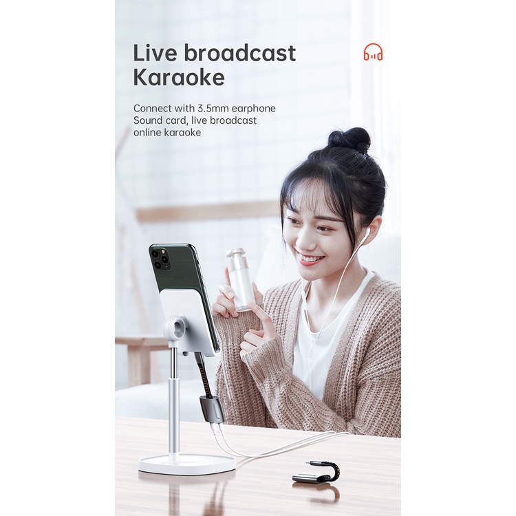 Mcdodo bộ chuyển đổi Dây Cáp Âm Thanh Aux Jack Cáp sạc 3.5mm fro ĐT táo CA-634