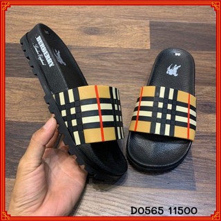 Dép lê nam đế cao BBR quai ngang kẻ sọc, nhiều màu (fullbox)