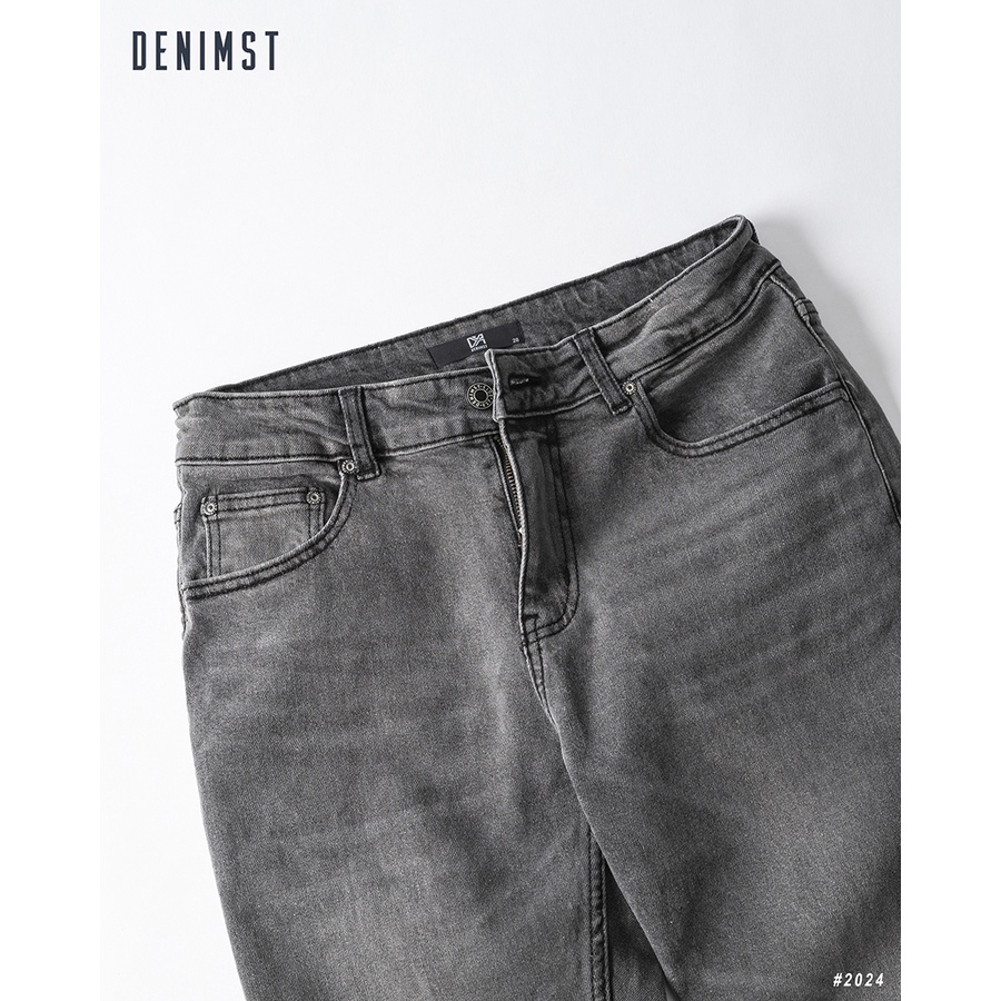 Quần Jeans Nam Xám Khói Cao Cấp DENIMST 2024, Dáng Slim Fit