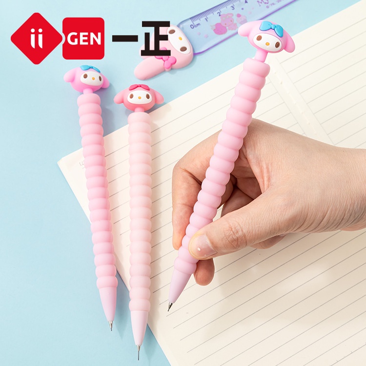 Bút Chì Silicon Tự Động 0.5mm Họa Tiết Melody Hoạt Hình Dễ Thương Cho Học Sinh