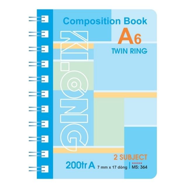 Sổ Tay Lò Xo Kép Ghi Chép Klong 200 Trang Khổ A6 - Thiết kế lịch sự sang trong KL 364
