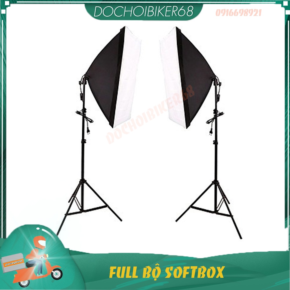 Bộ softbox studio chân 2m chính hãng Linco hỗ trợ studio chụp ảnh lookbook (Không bóng đèn)