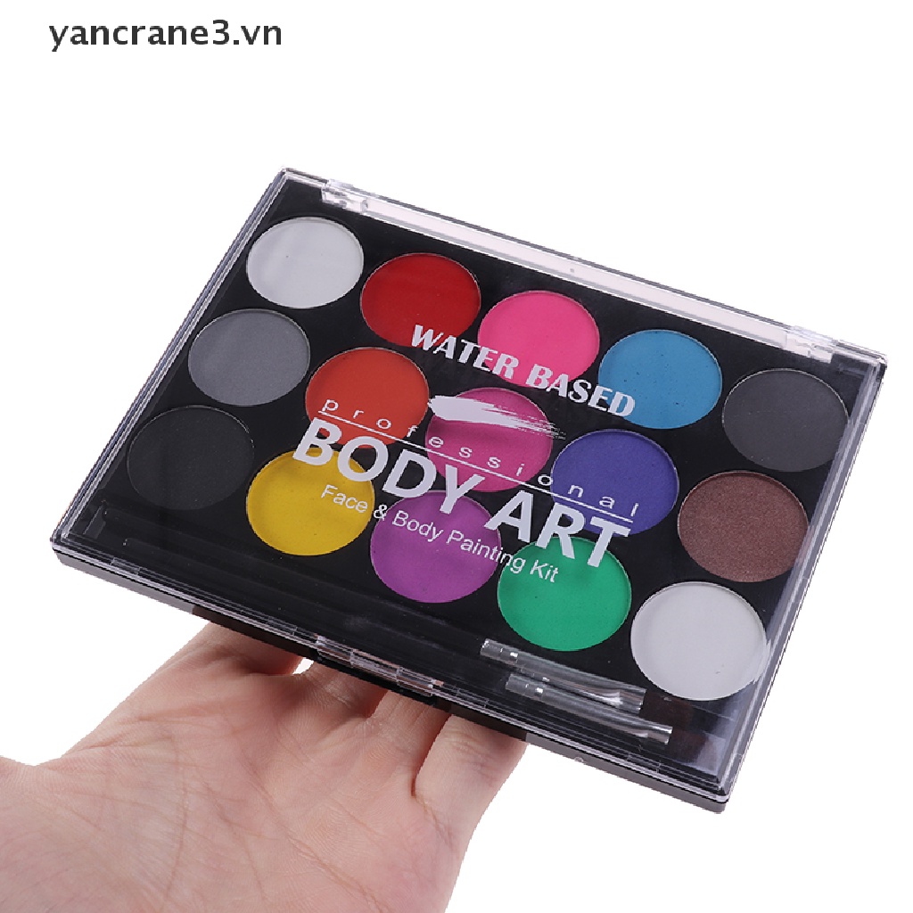 Bảng Sơn Dầu 15 Màu Trang Điểm Mặt Và Cơ Thể Dịp Halloween yancrane3.vn