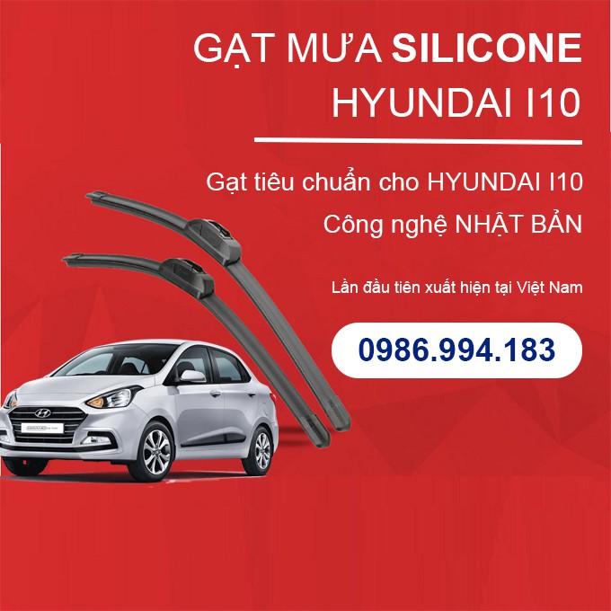 Bộ 02 cần gạt mưa ô tô chính hãng cho xe HYUNDAI I10