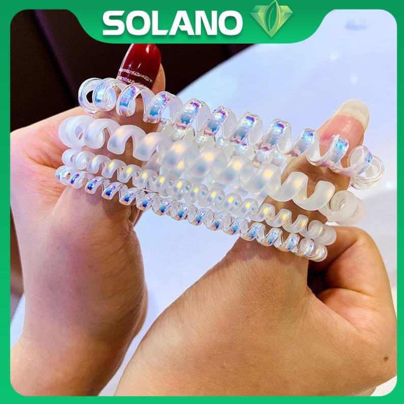 Dây buộc tóc SOLANO cột tóc co giãn Hàn Quốc phong cách lò xo đơn giản dễ thương FAH-001333