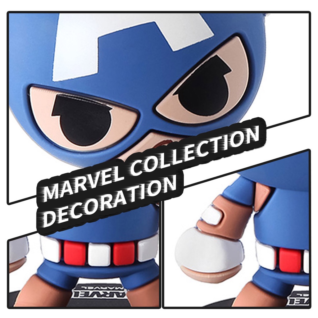 [Mã LIFEMALL991 giảm 10% đơn 99K] Đồ trang trí đồ chơi MARVEL 2.0 Q Captain America - Miniso