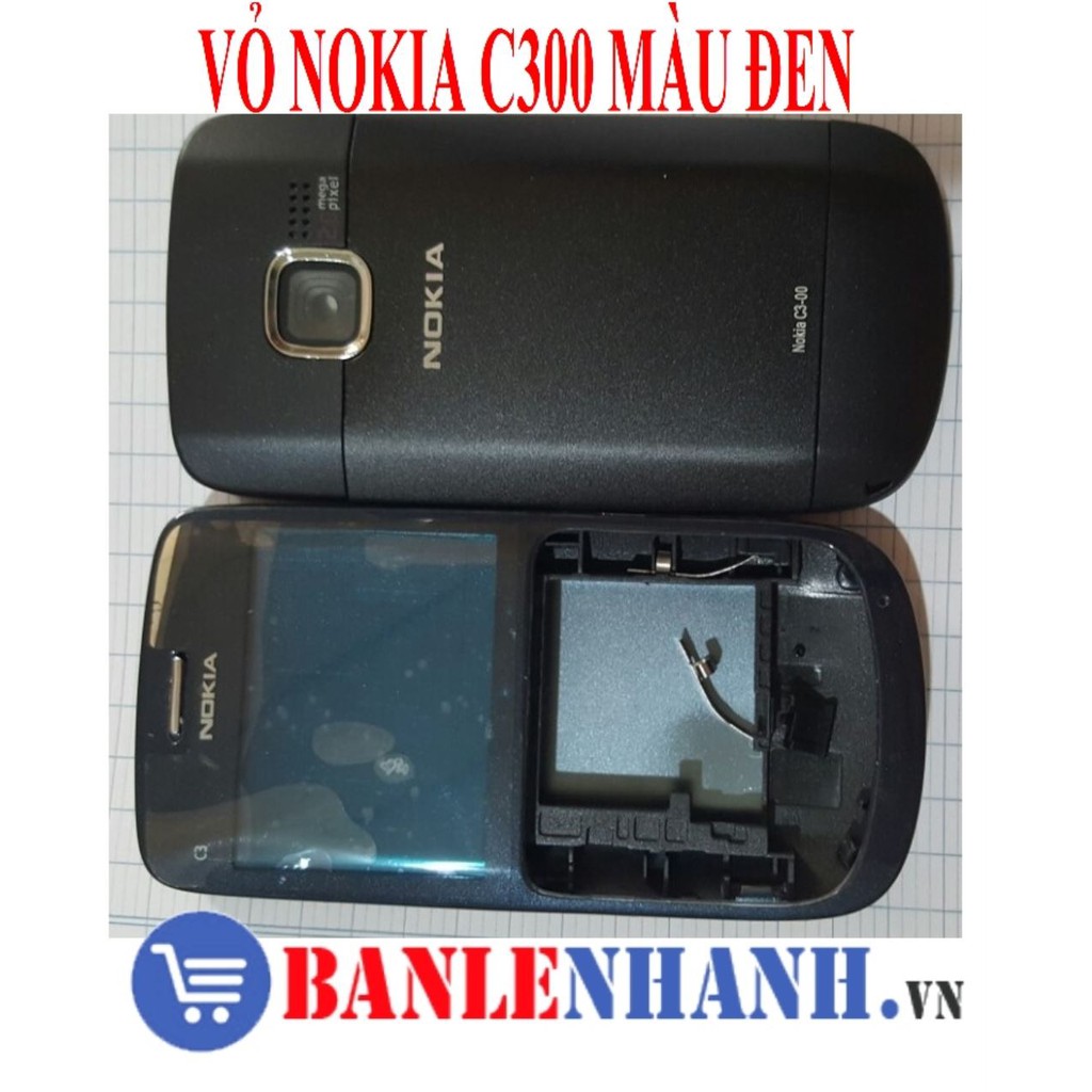 VỎ PHÍM NOKIA C300 MÀU ĐEN