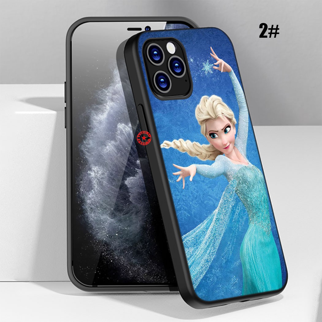 iPhone 11 12 Pro Max Mini SE Soft Silicone Phone Cover 79SA Frozen Elsa