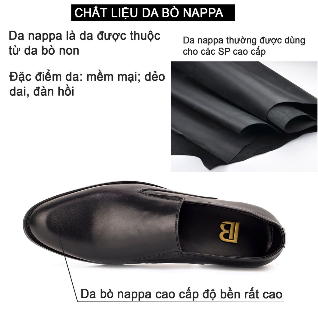 Giày lười nam công sở da bò nappa cao cấp G107- Bụi leather- hộp sang trọng -Bảo hành 12 tháng