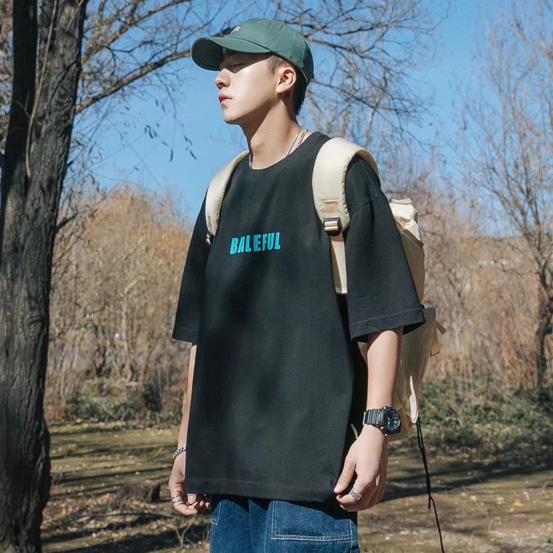 Áo Thun Tay Ngắn Cổ Tròn In Chữ Size M-8XL Thời Trang Cho Nam Nữ