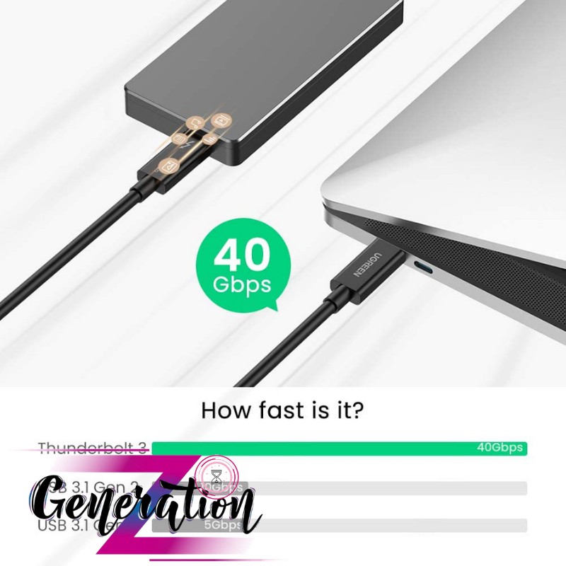 Cáp Thunderbolt 3  Gen 3 - Cáp dữ liệu 2 đầu Type-C Ugreen 70951 - 70952