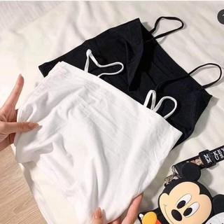 ✔️BÁN BUÔN - Áo croptop nữ hai dây Quai Ngang 💥Hàng loại 1💥 2 màu Đen/Trắng (Có ảnh thật) [QA042]