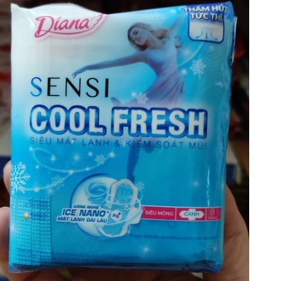 Băng vệ sinh Diana SenSi Cool Fresh siêu mỏng gói 8 miếng