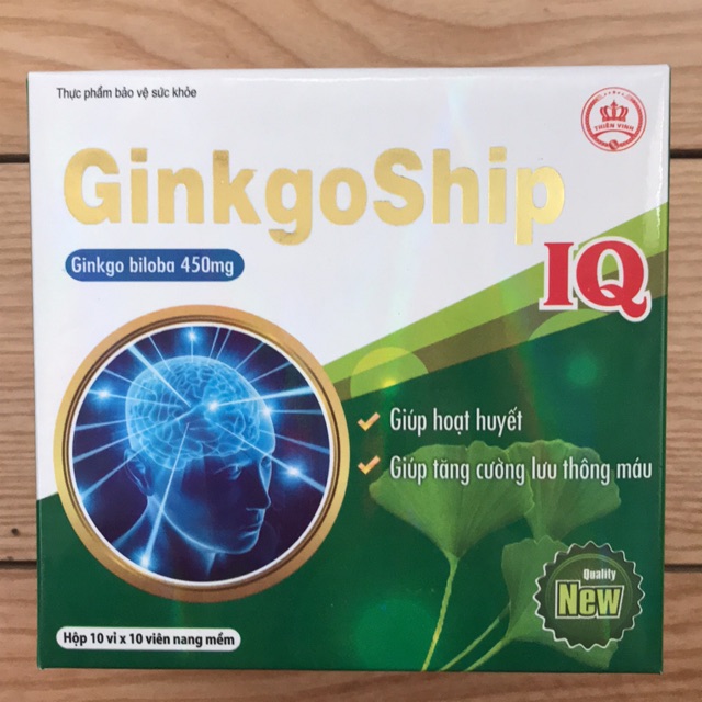 Viên uống bổ não Ginkgoship IQ - giúp hoạt huyết, tăng cường lưu thông máu