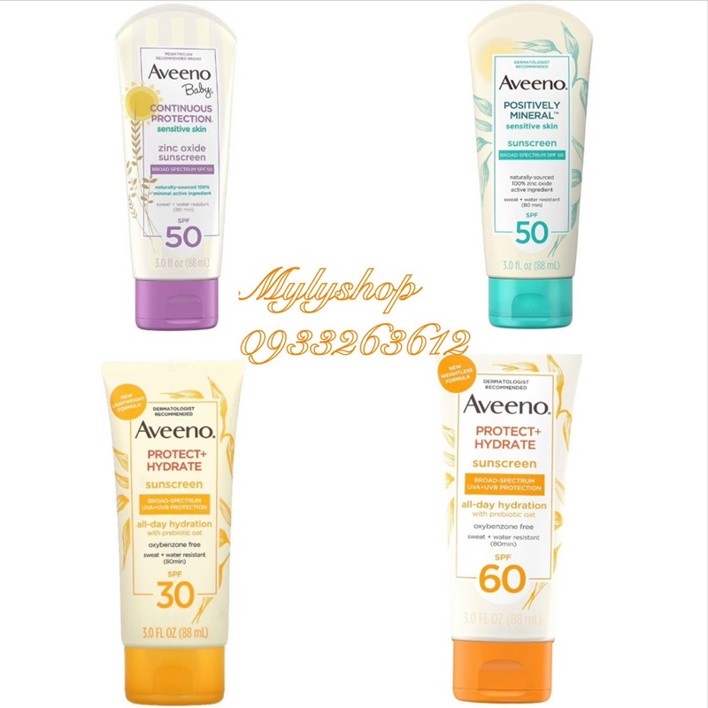 Kem chống nắng Aveeno Protect + Hydrate Sunscreen Broad Spectrum SPF 60 88ml