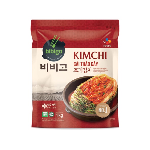 Kim Chi cải thảo nguyên cây CJ Bibigo Hàn Quốc, 1kg/bịch