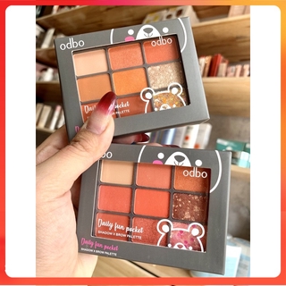 BẢNG PHẤN MẮT 2 TẦNG ODBO DAILY FUN POCKET SHADOW X BROWN PALETTE OD1042