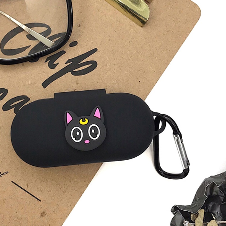 Vỏ Bảo Vệ Hộp Sạc Tai Nghe Skullcandy Sesh EVO Bằng Silicon Họa Tiết Hoạt Hình Dễ Thương Kèm Móc Khóa