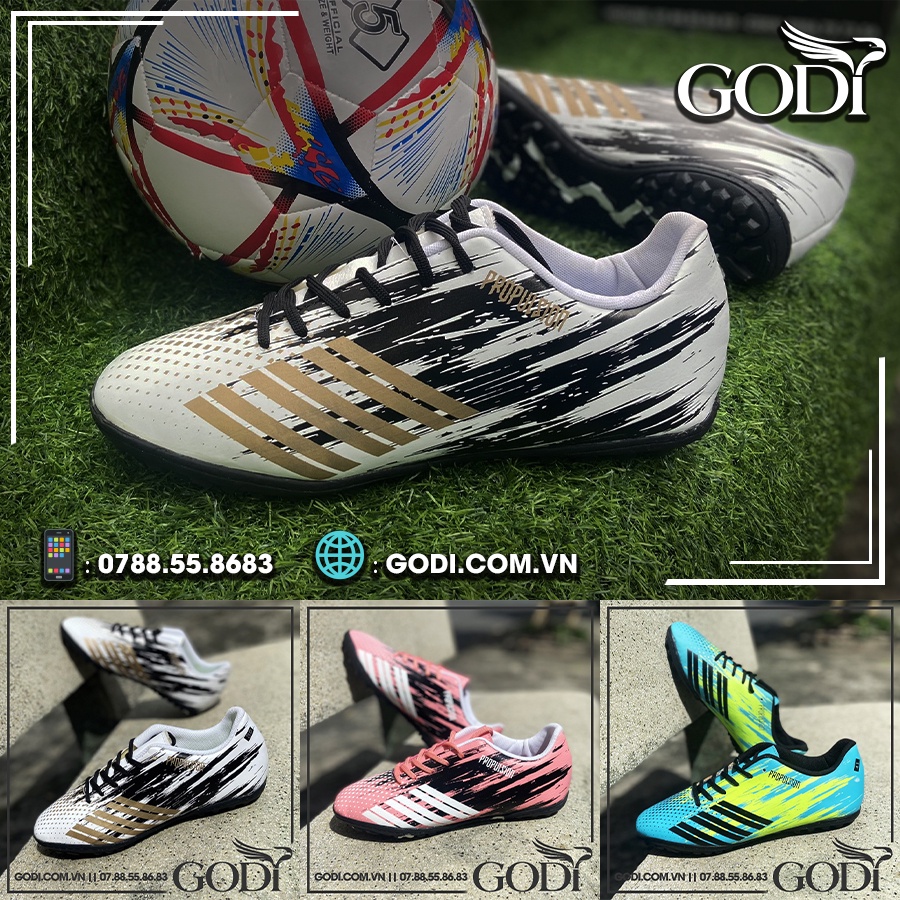 Giày đá bóng màu trắng nam nữ size 36-37-38 tới 43, Giày đá bóng cho con gái, Giày đá banh trẻ em siêu đẹp - GODI Sport