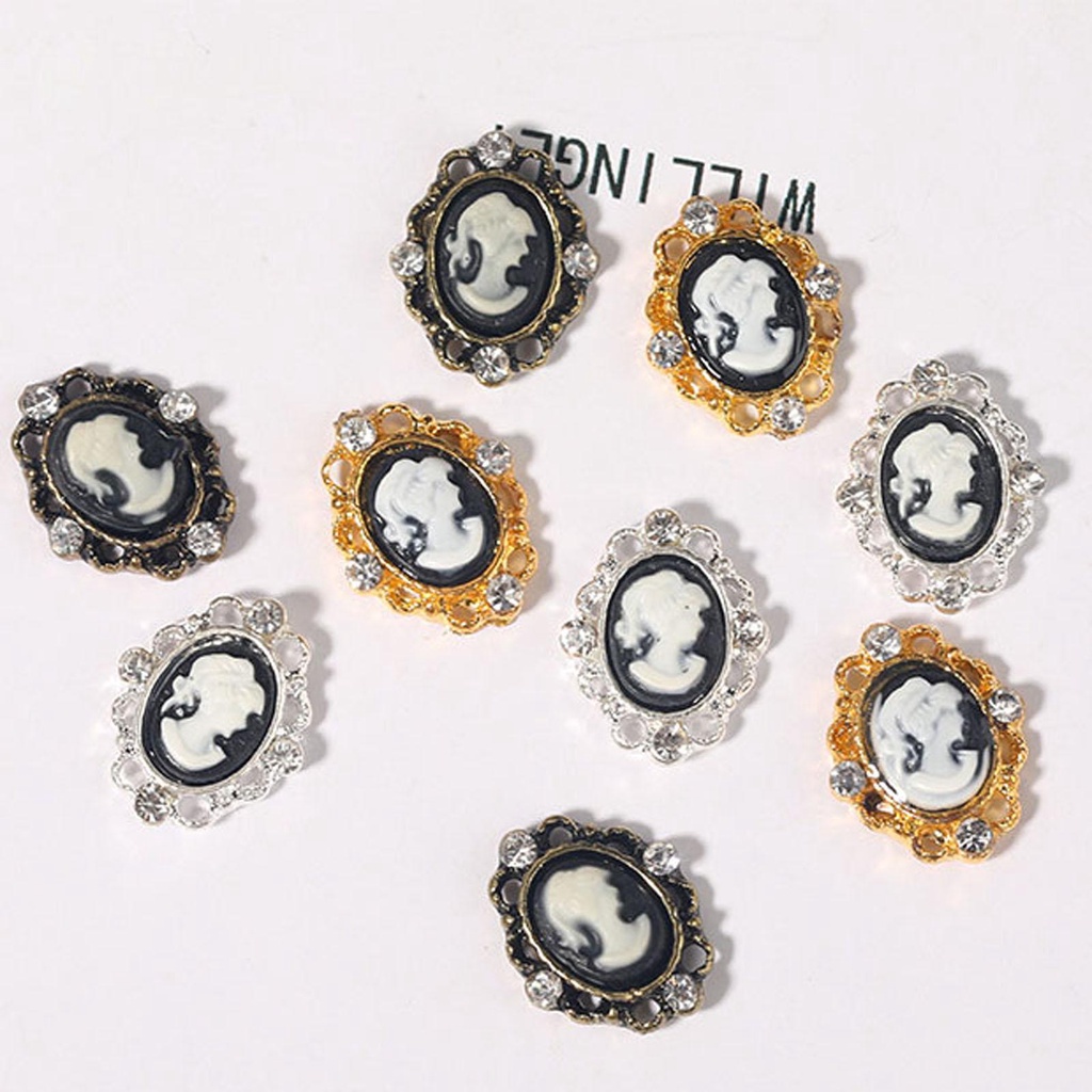 Phụ Kiện Đầu Cô Gái Trang Trí Móng Tay Sang Trọng DIY