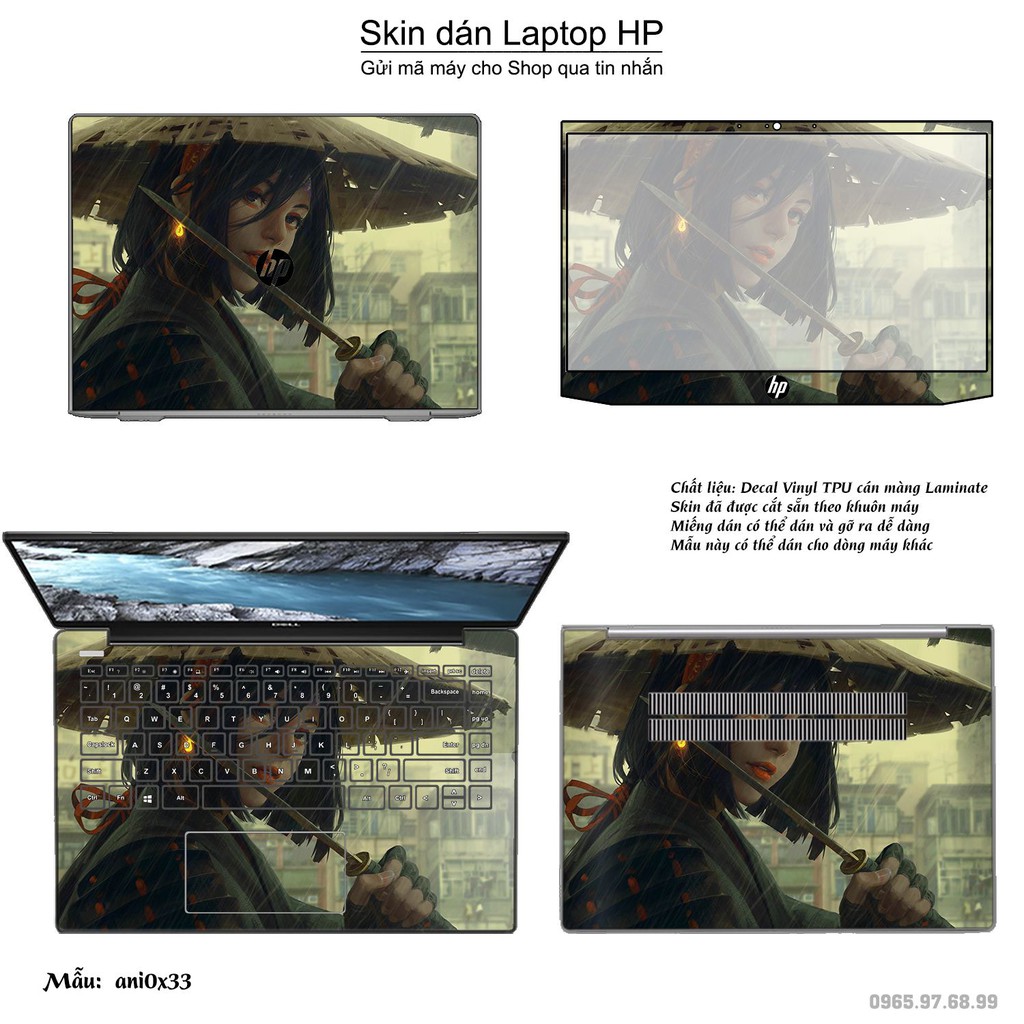 Skin dán Laptop HP in hình Anime image (inbox mã máy cho Shop)