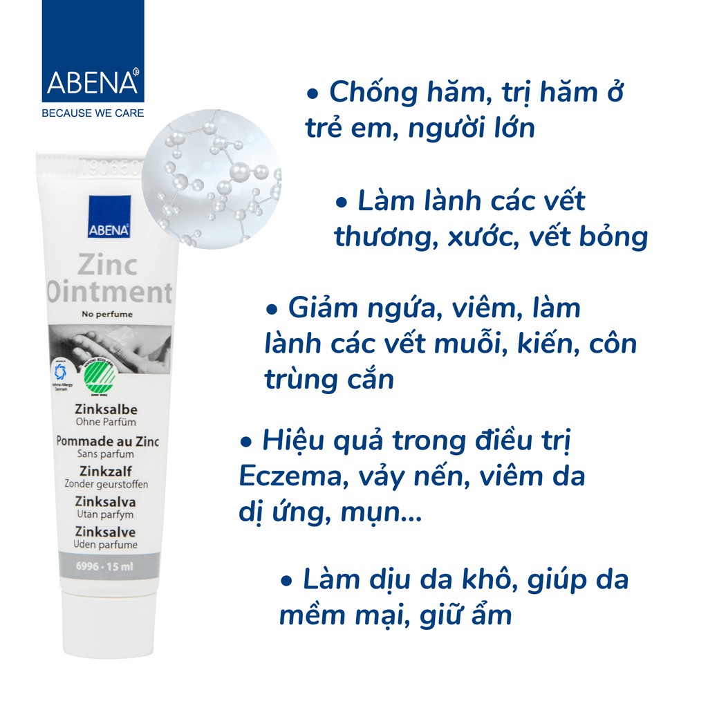 [Mã BMBAU50 giảm 7% đơn 99K] Kem chống hăm đa chức năng Abena Zinc Oinment Nhập Khẩu Đan Mạch