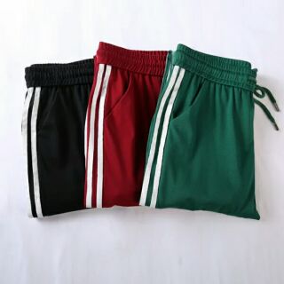 Quần line 3 sọc trắng ( 3 màu Xanh lá, Đen, Đỏ)