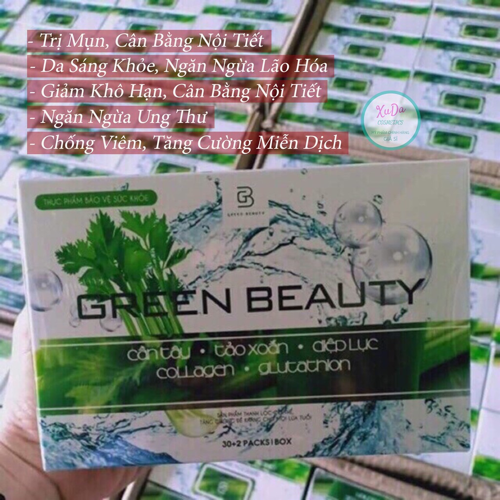 Nước Ép Cần Tây Green Beauty - Diệp lục colagen cần tây tảo xoắn giữ dáng đẹp da. Cam Kết Chính Hãng