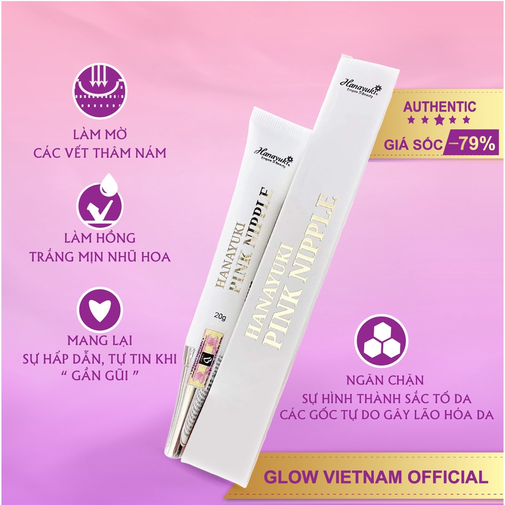 Sỉ- Kem chống thâm, xoá thâm, tái tạo làm hồng nhũ_hoa hiệu quả nhanh Hanayuki Pink Nipple chính hãng