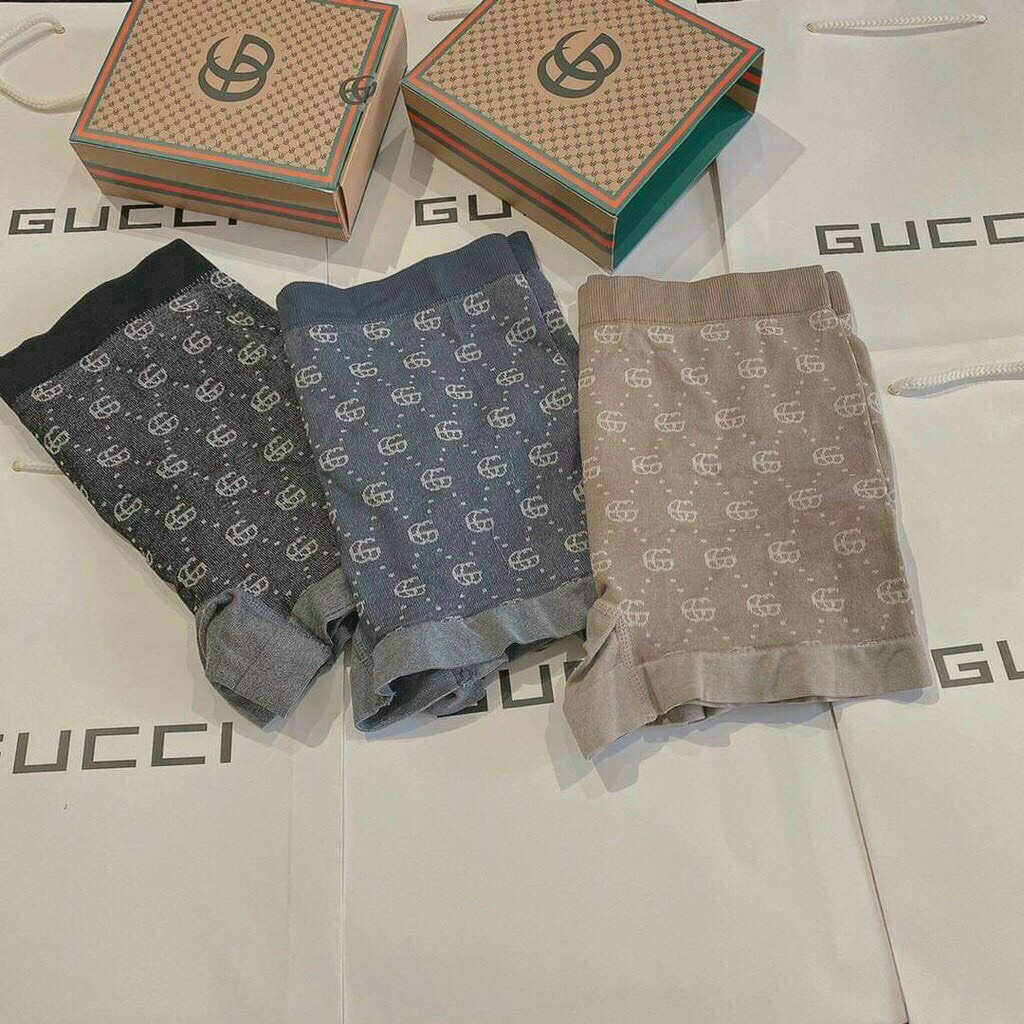 Hộp 3 Quần Sịp Đùi Nam GUGI Cotton Mặc Cực Thích Cho Nam LOTNAM16